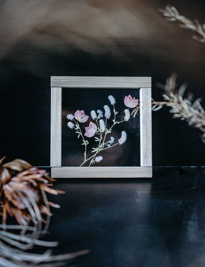 Real pressed flowers 8x8" - Pastel