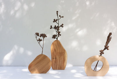 Wavy vases - Oak & Birch