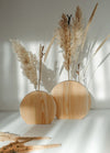 Round wood vases Set d. 10" and 8"