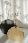 Round wood vases Set d. 10" and 8"