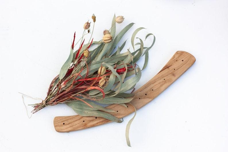 Dried flowers Centerpiece - Sage & Burgundy - Emerald Rabbit