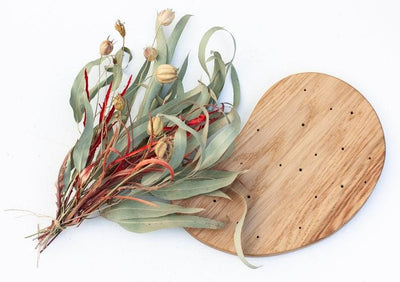 Dried flowers Centerpiece - Sage & Burgundy - Emerald Rabbit