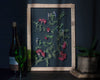 Pressed flowers frame 13x18" - Bougainvillea and Wild baltic Flowers