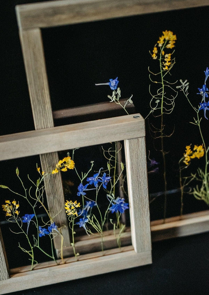 Custom Pressed Flower Frame (Octagon) – forest + fern