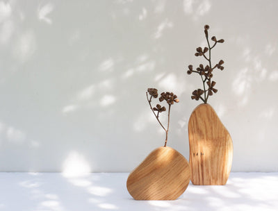 Geometric vases Set - Oak & Birch - Emerald Rabbit