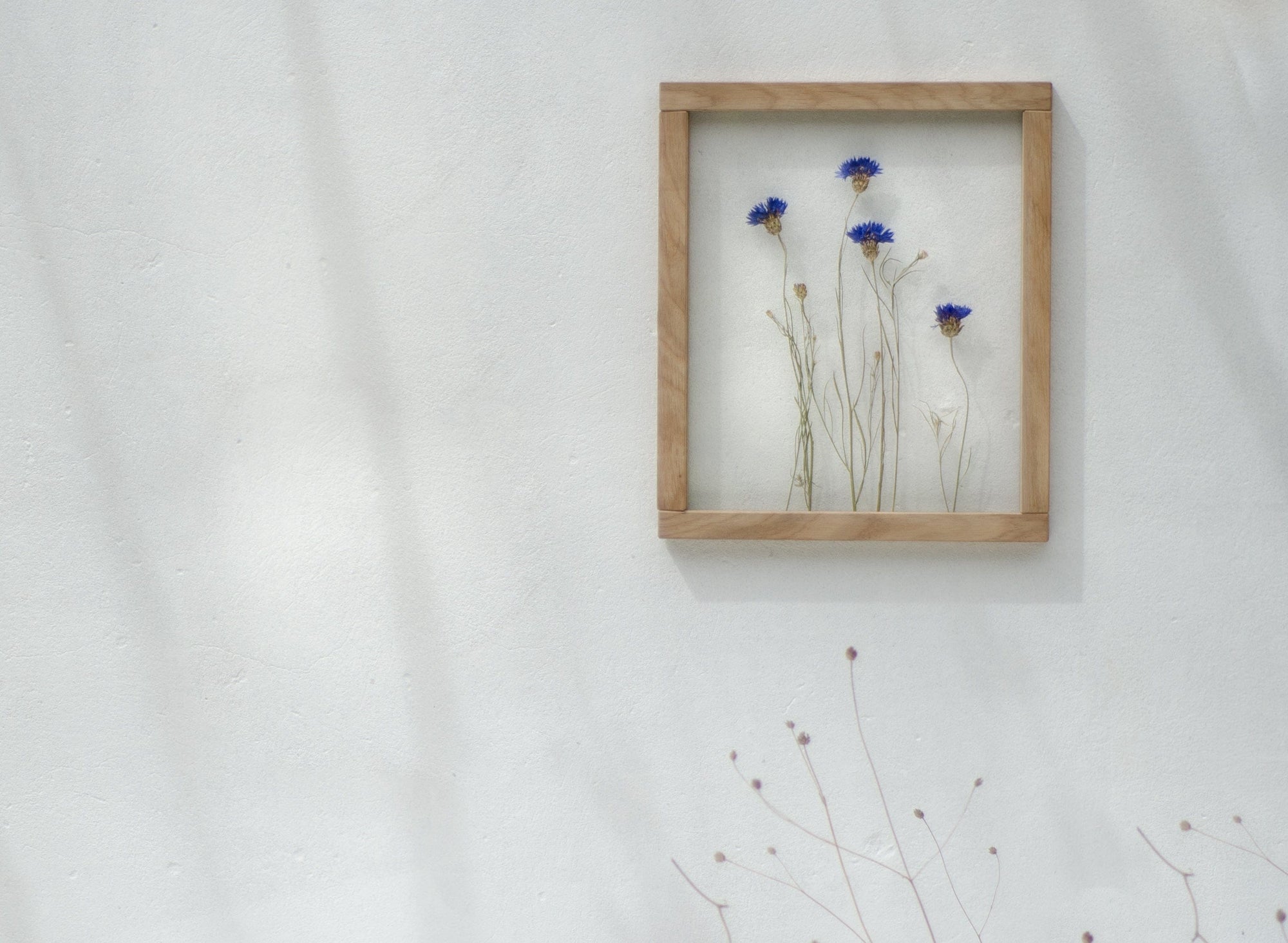 Fairycore decor Sunflower pressed flower art frame.Floating frame