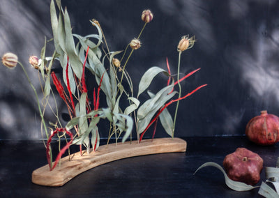 Dried flowers Centerpiece - Sage & Burgundy - Emerald Rabbit